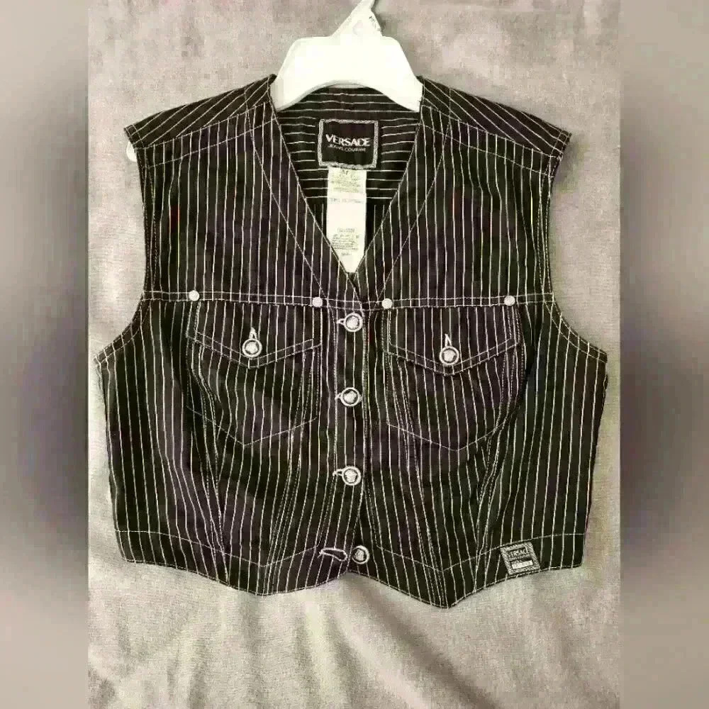 Versace Jeans Collection Pinstripe Vest
